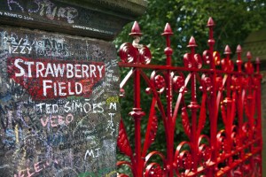 Strawberry Field in Liverpool. Strawberry Field was immortalised in 'The Beatles' song 'Strawberry Fields Forever'.
